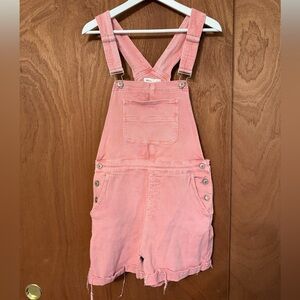 TNR Denim | Pink Denim short Overalls